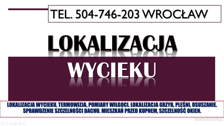 Wyciek lokalizacja, Wrocław, tel. 504-746-203. Cena za wykrycie wycieku