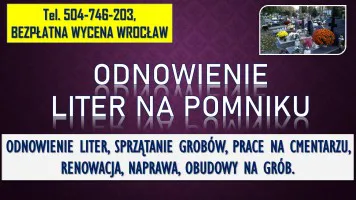 Malowanie liter, cennik, tel. 504-746-203, Wrocław, Odnowienie napisów