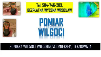 Pomiar wilgotnościomierzem, Wrocław, tel. 504-746-203. Wilgotności ściany.