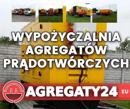 Wynajem przemysłowych agregatów prądotwórczych, różna moc