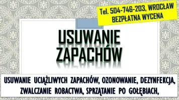Usuwanie zapachów, cennik, Wrocław, tel. 504-746-203, ozonowanie