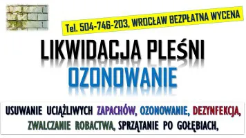 Ozonowanie Wrocław, cennik, tel. 504-746-203. Usuwanie pleśni, grzyb