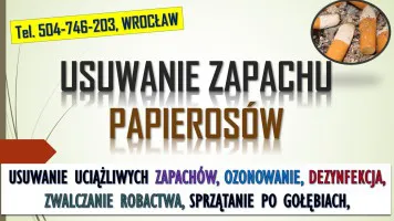 Usunięcie zapachu po palaczach, cennik tel. 504-746-203, Wrocław