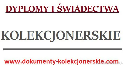 Legalne Świadectwo szkoły średniej z maturą + wpis